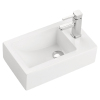 Wall Hung Rectangular Small Bathroom Vessel Sink