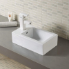 Wall Hung Rectangular Small Bathroom Vessel Sink