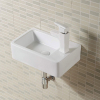 Wall Hung Rectangular Small Bathroom Vessel Sink